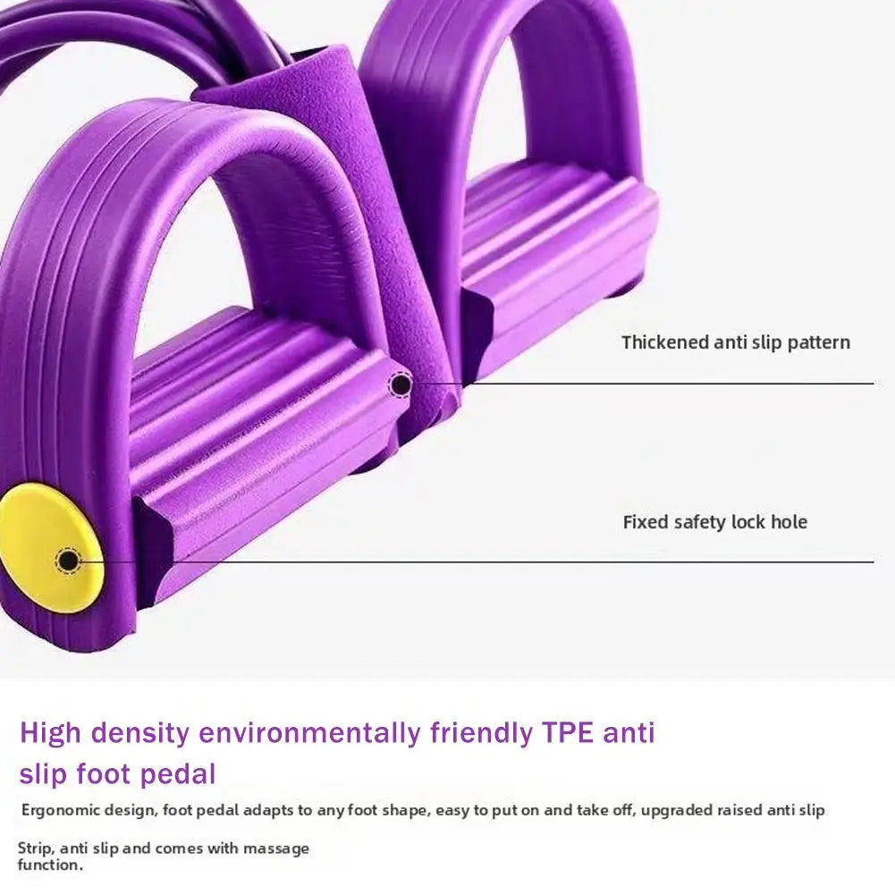 6-Tube Yoga exercise band Pedal Puller Band Elastic Pull Rope Flexipull weerstandstrainer Resistance Bands For Abdomen Waist Arm