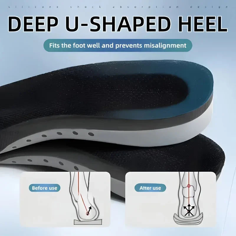 1 Pair Plantar Fasciitis Orthotic Shoe Inserts Arch Support Gel Comfort Shoe Insoles Athletic Running Insoles For Women And Men