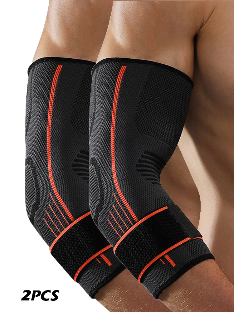 2PCS Elbow Brace for Tennis Elbow & Tendonitis Relief, Elbow Compression Sleeve for Men and Women, Support for Gym, Sports
