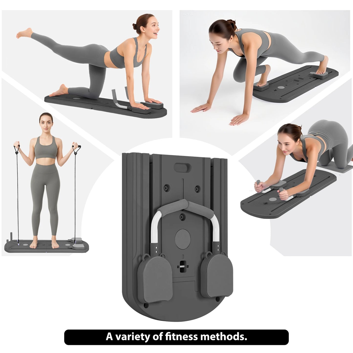 Black 8-in-1 Abdominal Trainer Exercise Equipment for Building Core Strength Fitness And Toning Home Gym Workout Machine