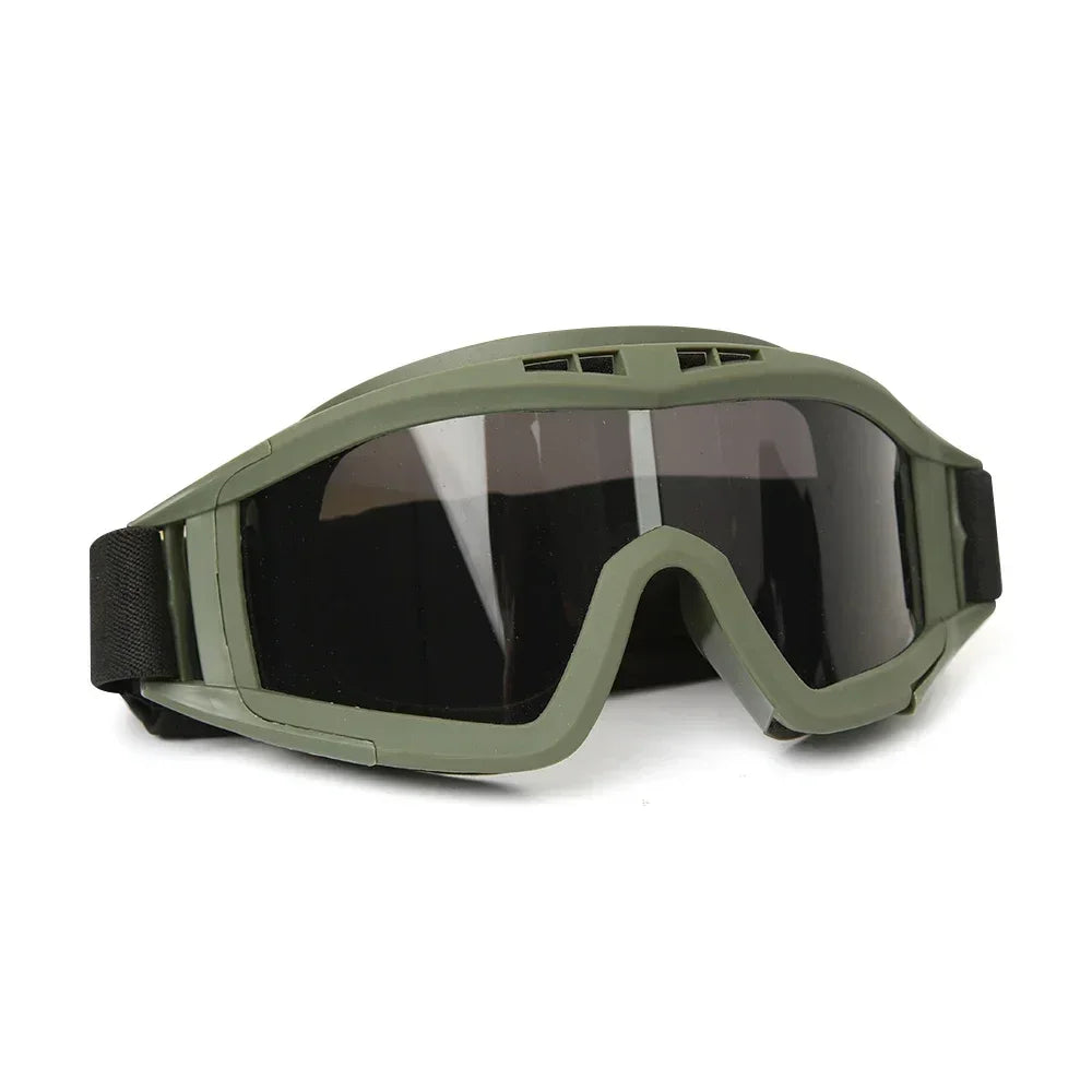 New Airsoft Tactical Goggles 3 Lens Windproof Dustproof Shooting Motocross Motorcycle Mountaineering Glasses CS Safe Protection