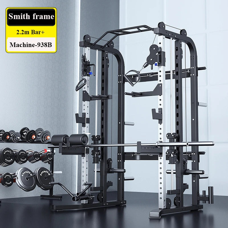 Multifunction Smith Machine Gymnasium Commercial Gantry Squat Frame Household Push Machine Smith Comprehensive Trainer