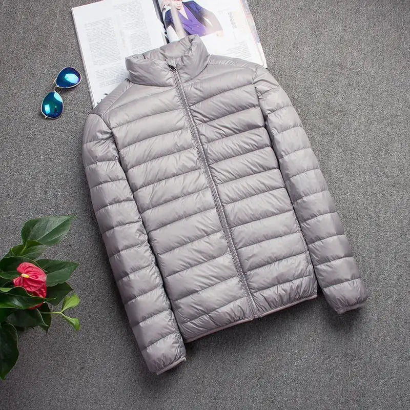 Portable Lightweight ort down Jaet for Men Autumn Winter Cotton Padded Stand Collar Warm Casual ly Friendly Outerwear