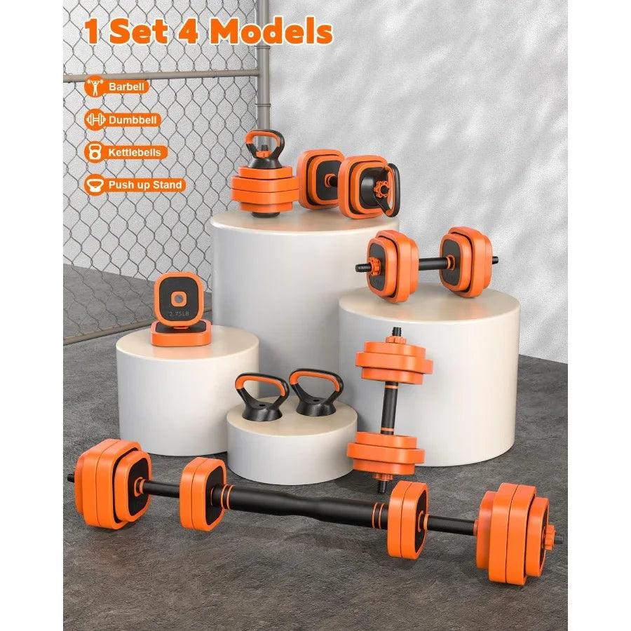 Adjustable Dumbbells Set 45 65 85 lbs Free Weight Set with Connector for Home Gym Workout 4in1 Dumbbells Set with Quick Adjust