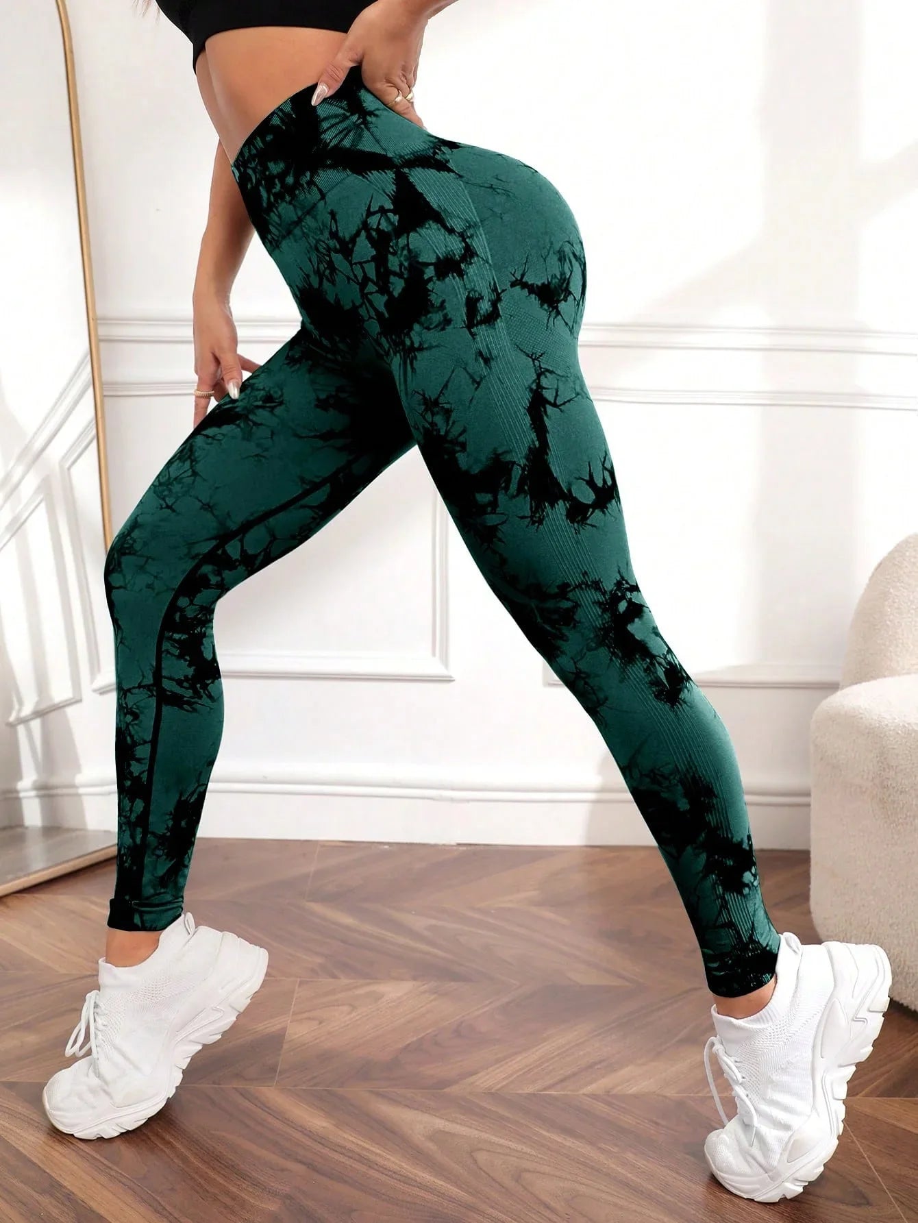 Tie Dye Yoga Leggings Sport Tights Women Seamless High Waist Push Up Butt Woman Leggings Fitness Workout Leggins Gym Clothing