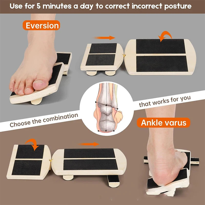 Wooden Balance Board Incline Ankle Stretcher For Ballet Single Leg Proprioception Training Anti-Slip Home Gym