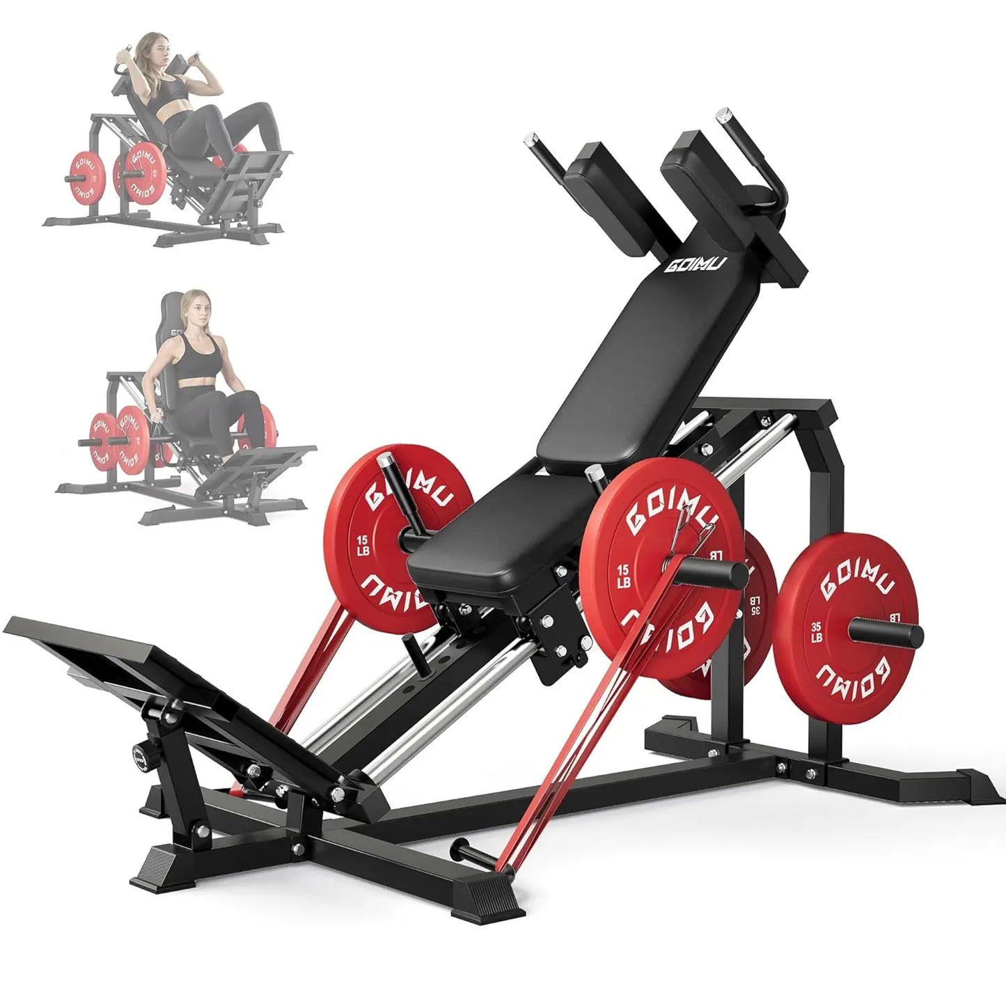 L5 Leg Press Hack Squat Machine, 30-Degree Leg Press Machine for Home Gym, Compact Hack Squat Machine with Removable, Custom