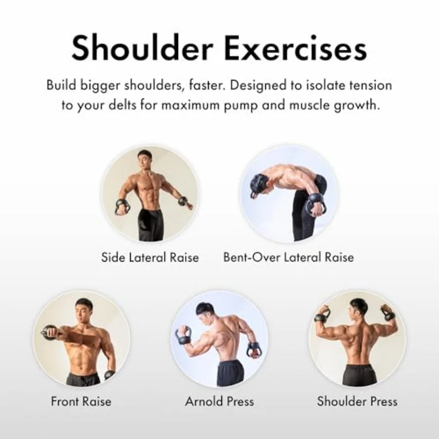 Shoulder Exercise Dumbbells for Home Gym Use Steel Construction Black Patented Design for Precision Shoulder Muscle Isolation