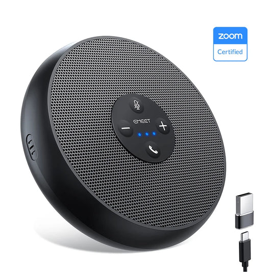 EMEET USB Wired Speakerphone Conference Speaker With 2 Mics 360° Voice Pickup Meeting Microphone Zoom Certified for Office/Home