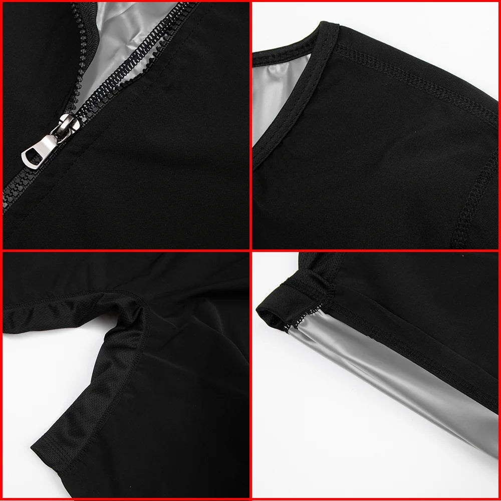 Men’s Sauna Suit Sweat Heat Trapping Workout Fat Burning Vest Belly Slimming Bodysuits Tank Tops Waist Trainer Fitness Corset