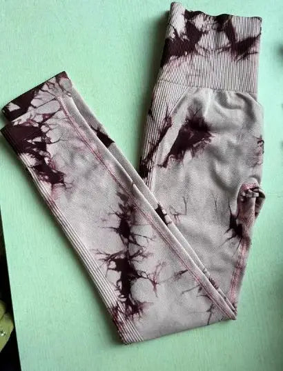 Tie Dye Yoga Leggings Sport Tights Women Seamless High Waist Push Up Butt Woman Leggings Fitness Workout Leggins Gym Clothing
