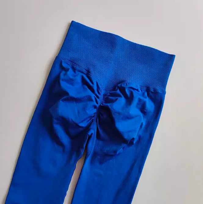 Seamless High Waisted Leggings Sport Through Yoga Hip Lifting Gym Running Quick Dry Pants Scrunch Butt Pants