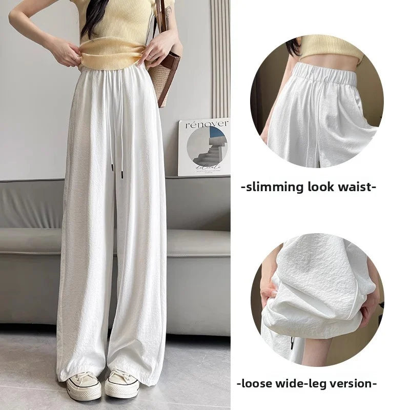 Women's pants with breathable fabric, high waist, comfortable fit, and an elegant commuter style