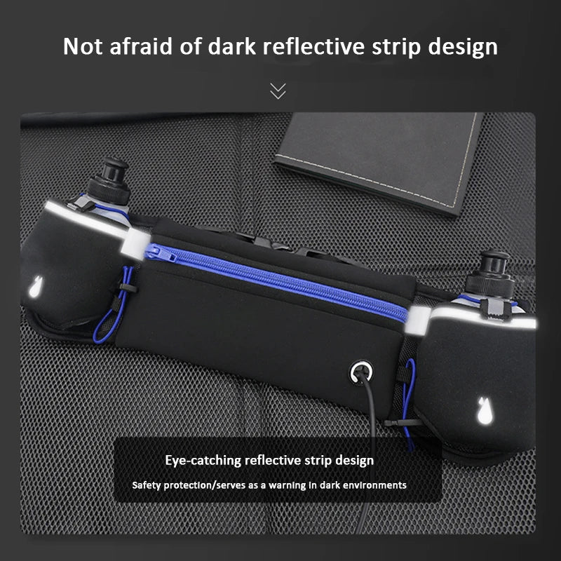 Marathon Trail Running Waist Pack For Phone Water Bottle Sports Fanny Pack Fitness Dual Pocket Running Belt Waist Bag Men Women