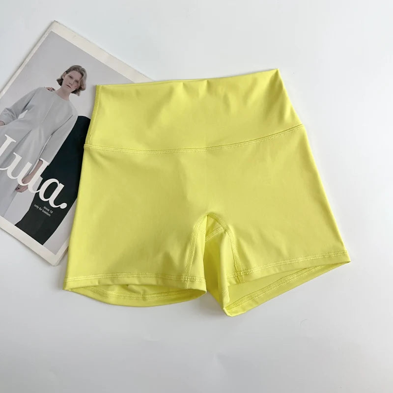 Women Sports Biker Shorts Women Naked Feeling High Waist Yoga Shorts Push Up Fitness Leggings Tummy Control Yoga Slim Shorts