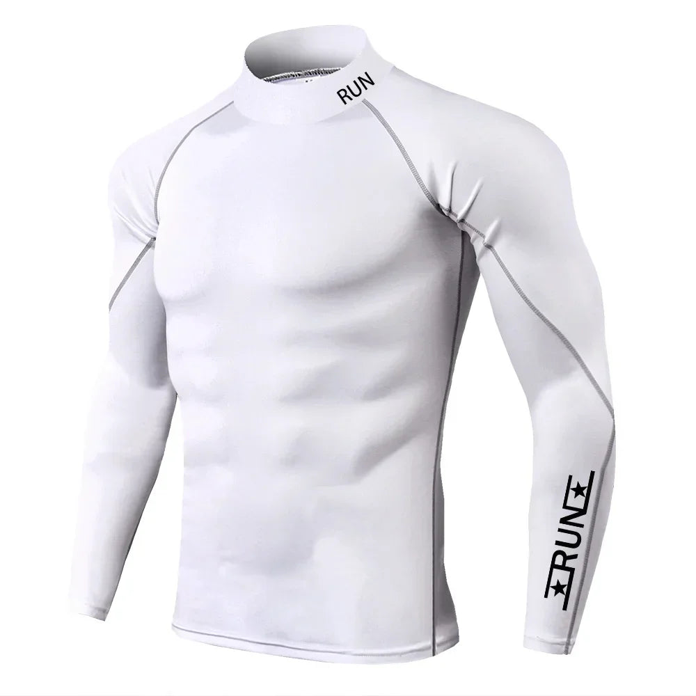 Running Compression T Shirt Men's Gym Training Quick Dry Shirts Fitness Undershirts Bodybuilding Tops Male Sports Wear