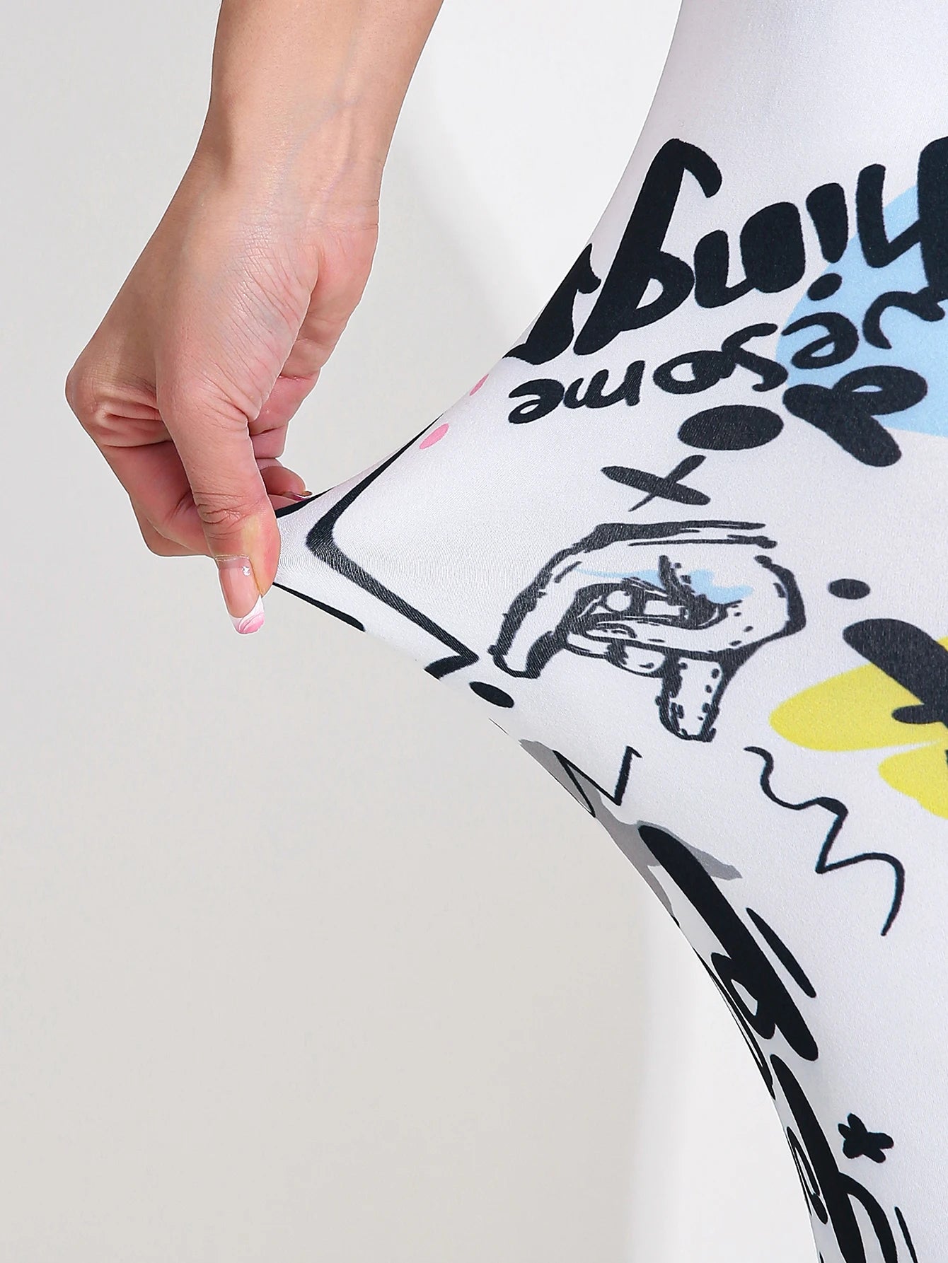 Spring Summer Fashion Casual Women's High Stretch Legging White Yellow Fitness Sports Sexy Yoga Tight Seven Point Pencil Pants