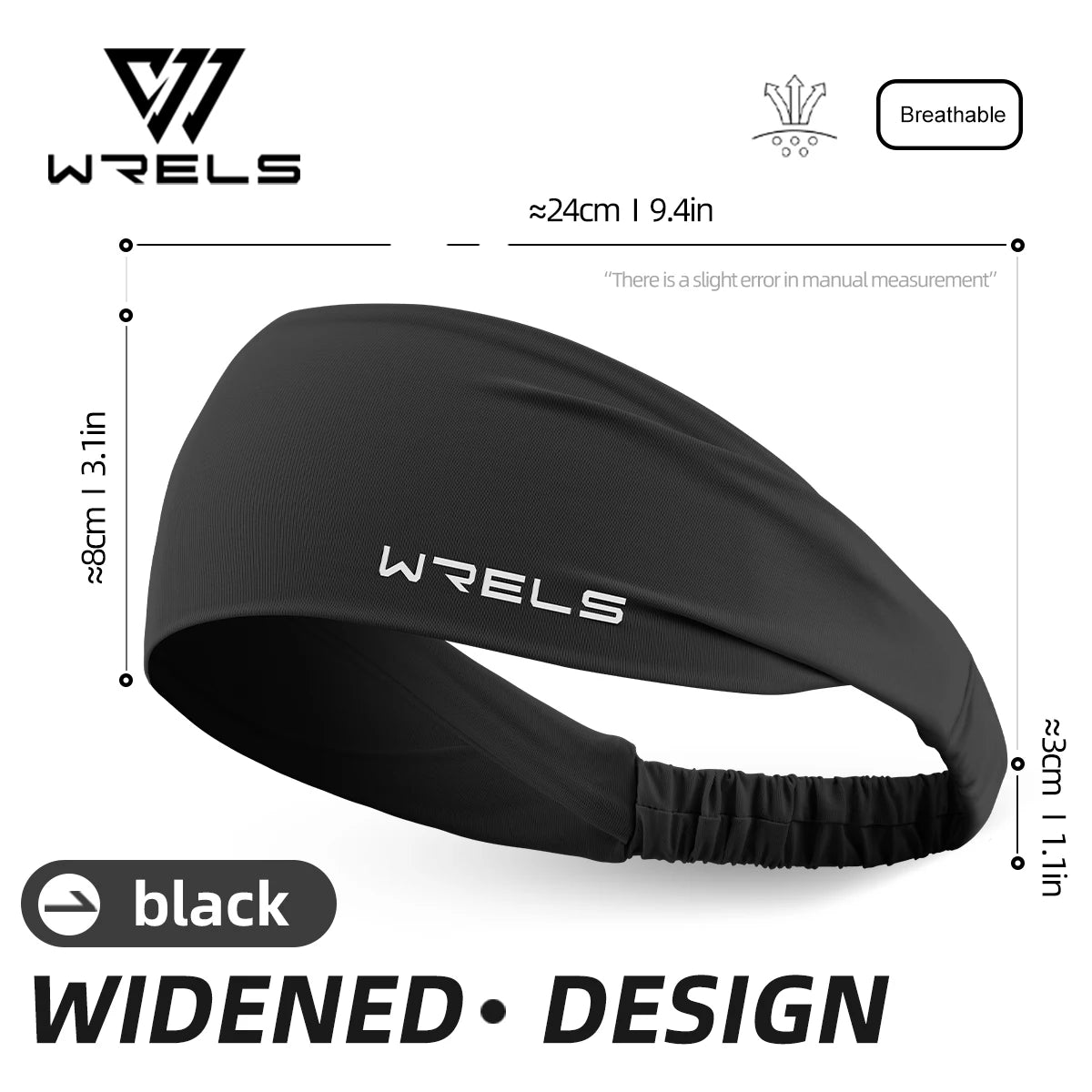 WRELS Sport Headband Running Fitness Sweatband Elastic Absorbent Sweat Jog Tennis Yoga Gym Head Band Hair Bandage Men Women