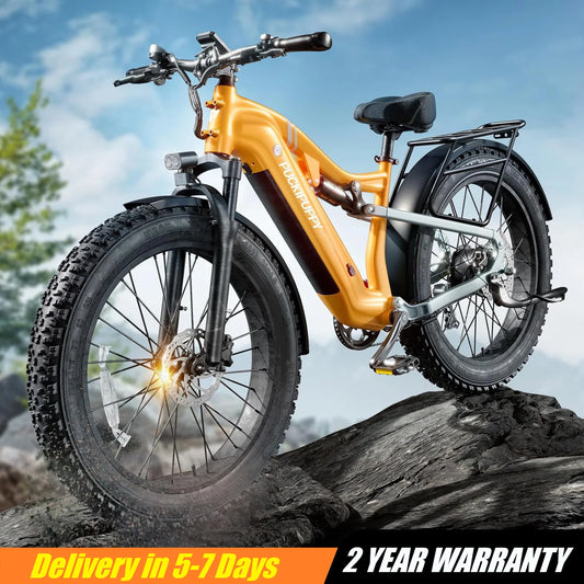 PUCKIPUPPY Labrador pro Electric Bike 1350W Peak 48V 20AH Battery Ebike 26" Fat Tire Electric Mountain Bike 2-Year Warranty