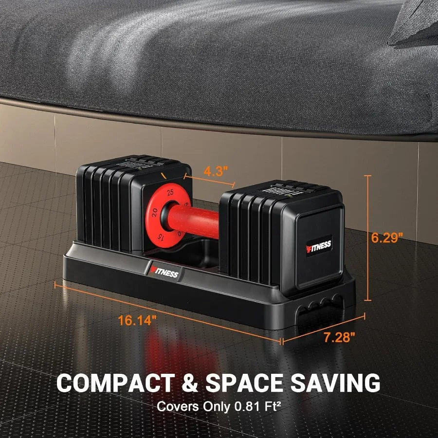 Adjustable Dumbbells 2 Pieces 1 Second Weight Dumbbells 5 in 1 Free Adjustable with Nonslip Textured Handle for Home Gym for Me