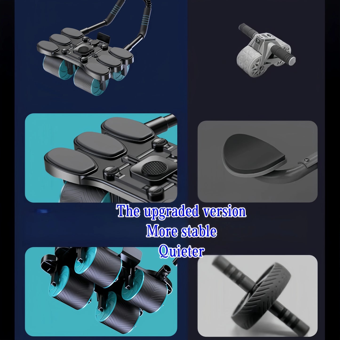 2025 model upgraded silent abdominal exercise wheel, with automatic rebound function, waist and abdominal muscle training equipm