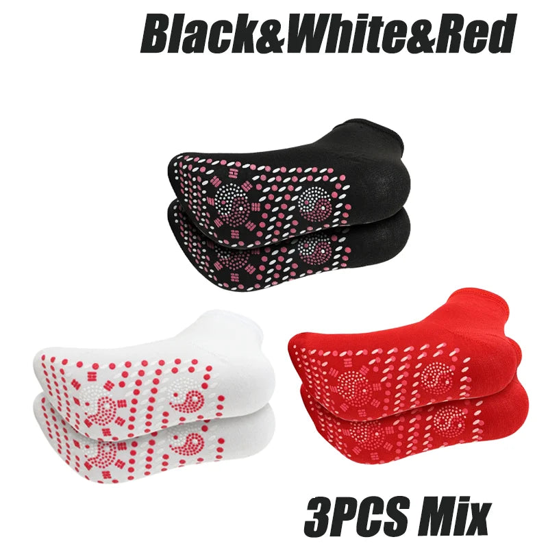 1-10pairs Tourmaline Self-Heating Socks Winter Warm Thermal Health Care Socks Floor Socks Absorption Deodorant  Warm Socks
