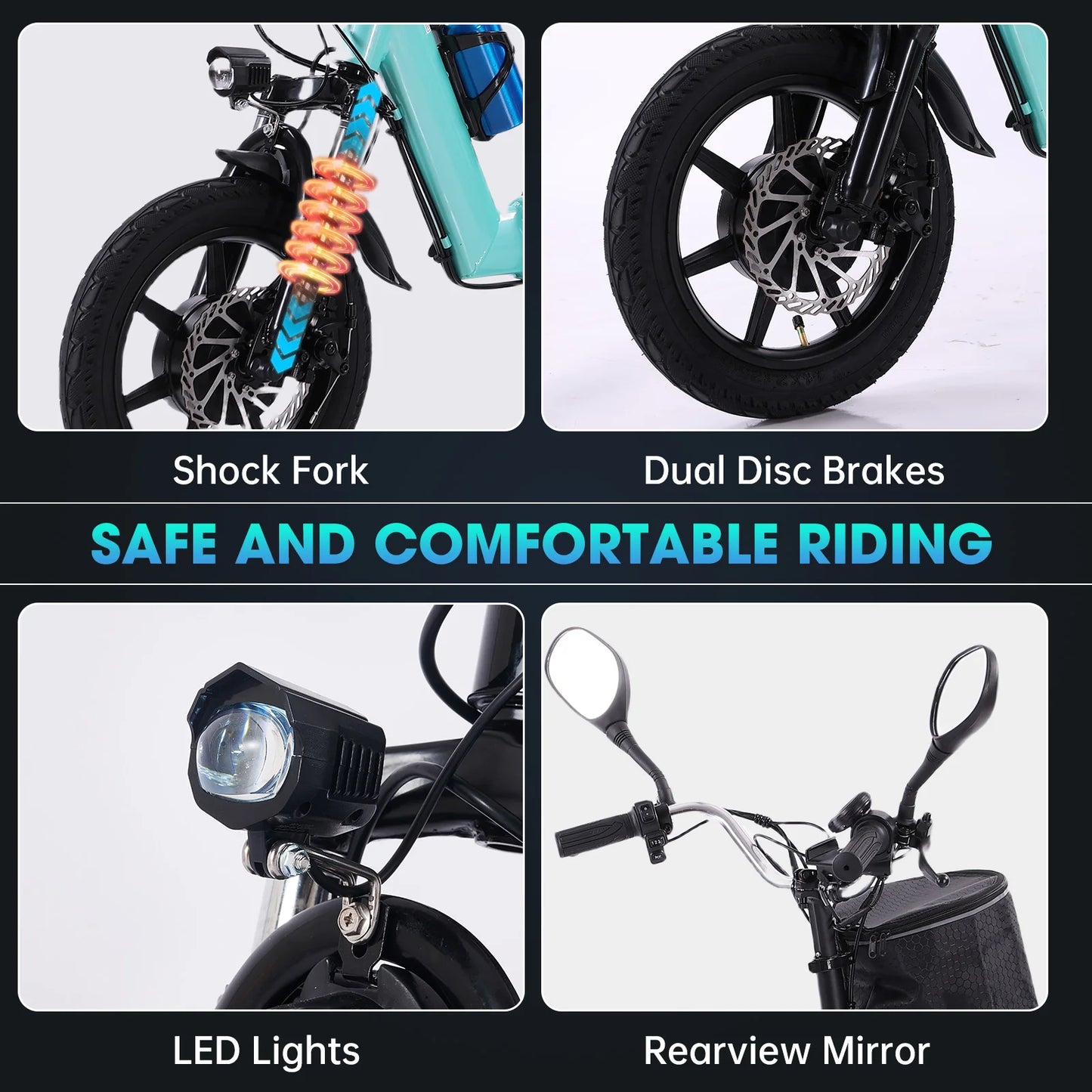 Electric Tricycle for Adults Foldable, 350W Electric Trike, Folding Trike Ebike, 3 Wheel Bikes for Adults 480Wh Removable Batter