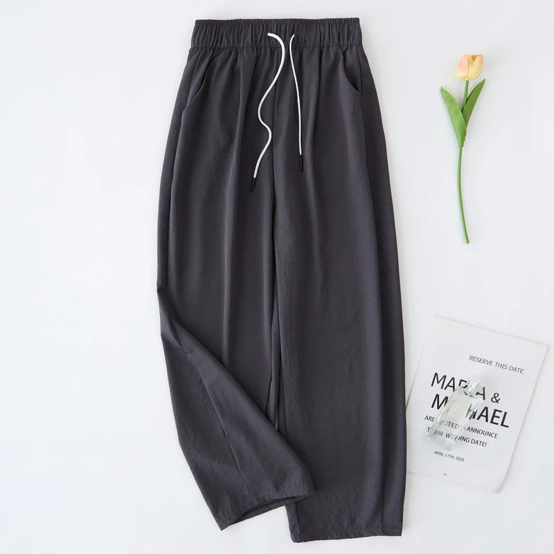 Women's pants with breathable fabric, high waist, comfortable fit, and an elegant commuter style