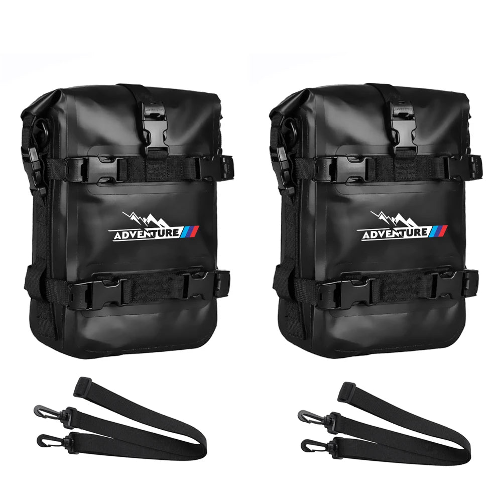 For BMW R1200GS R1250GS F850GS F700GS F900R ADV Motorcycle Bumpers Bag Waterproof 8L Side Frame Crash Bar Bag Tools Storage Bags