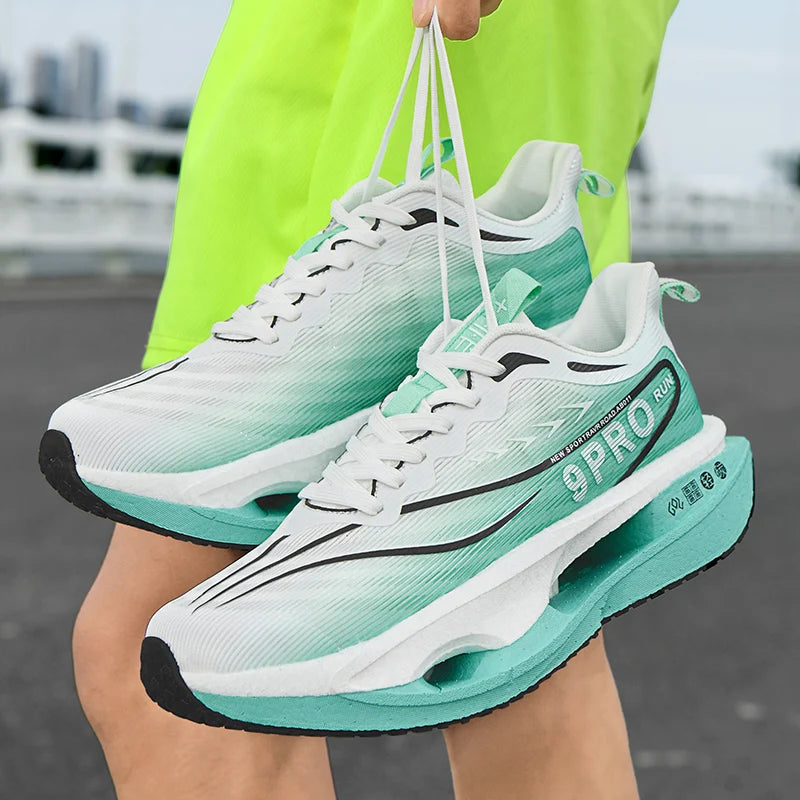 Cushioning Running Shoes 9PRO for Men Carbon Board Sneakers Outdoor Training Sports Lightweight Breathable Shoes Women's 2025