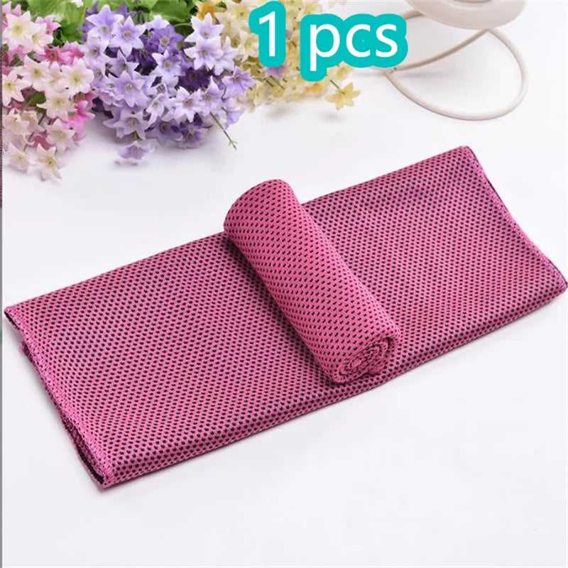1-10pcs Cooling Towel Instant Relief Microfiber Cool Towels Chilling Neck Wrap Ice Cold Rags Sports Fitness Camping Hiking