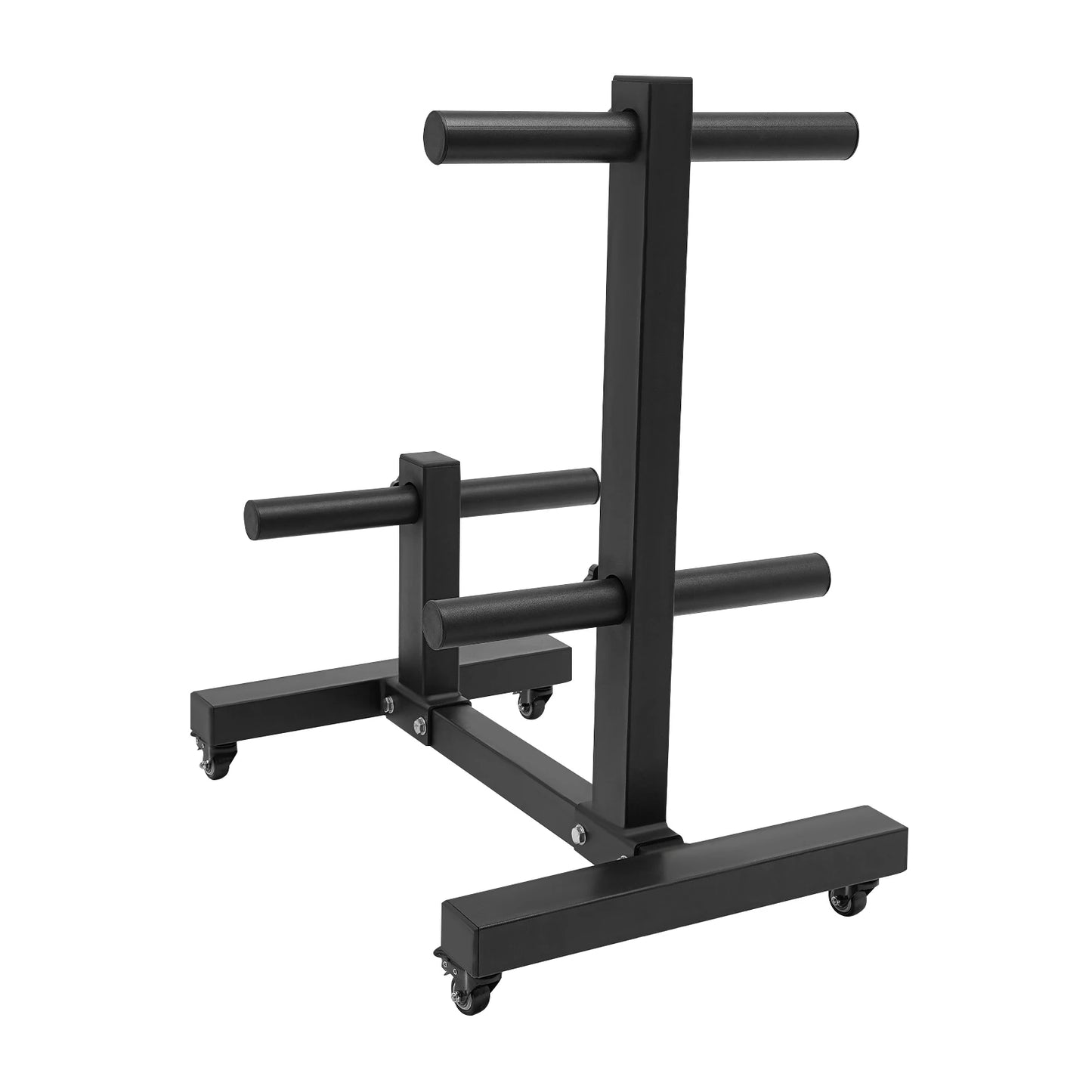 500kg/1102.3lbs  Weight Plate Rack Tree, Weight Plate Storage with Universial Wheels 2mm/0.08in Thickness
