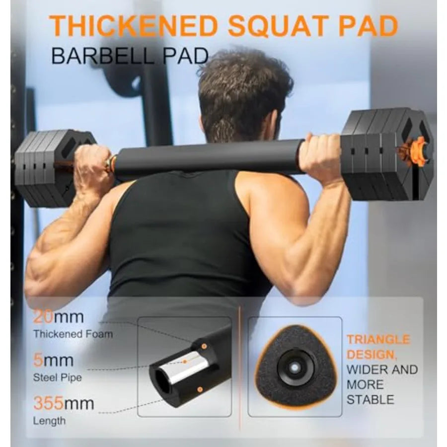 Adjustable Dumbbell Set Free Weights for Home Gym Fitness Equipment for Women Men with Upgraded Weight Plates in Black and Silv