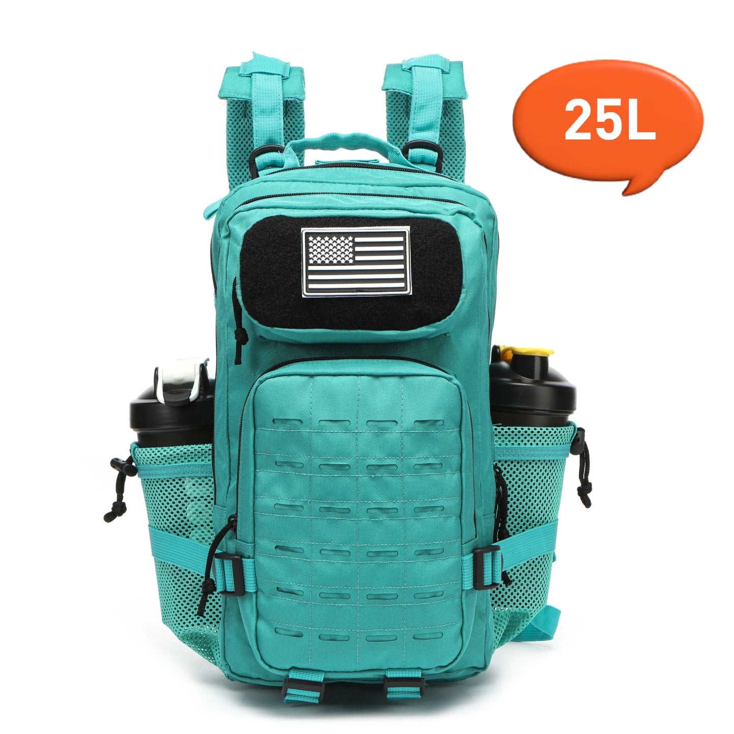 25L/50L Tactical Backpack Bag Hunting MOLLE Backpack GYM For Men EDC Outdoor Hiking Rucksack Witch 2 Bottle Holders