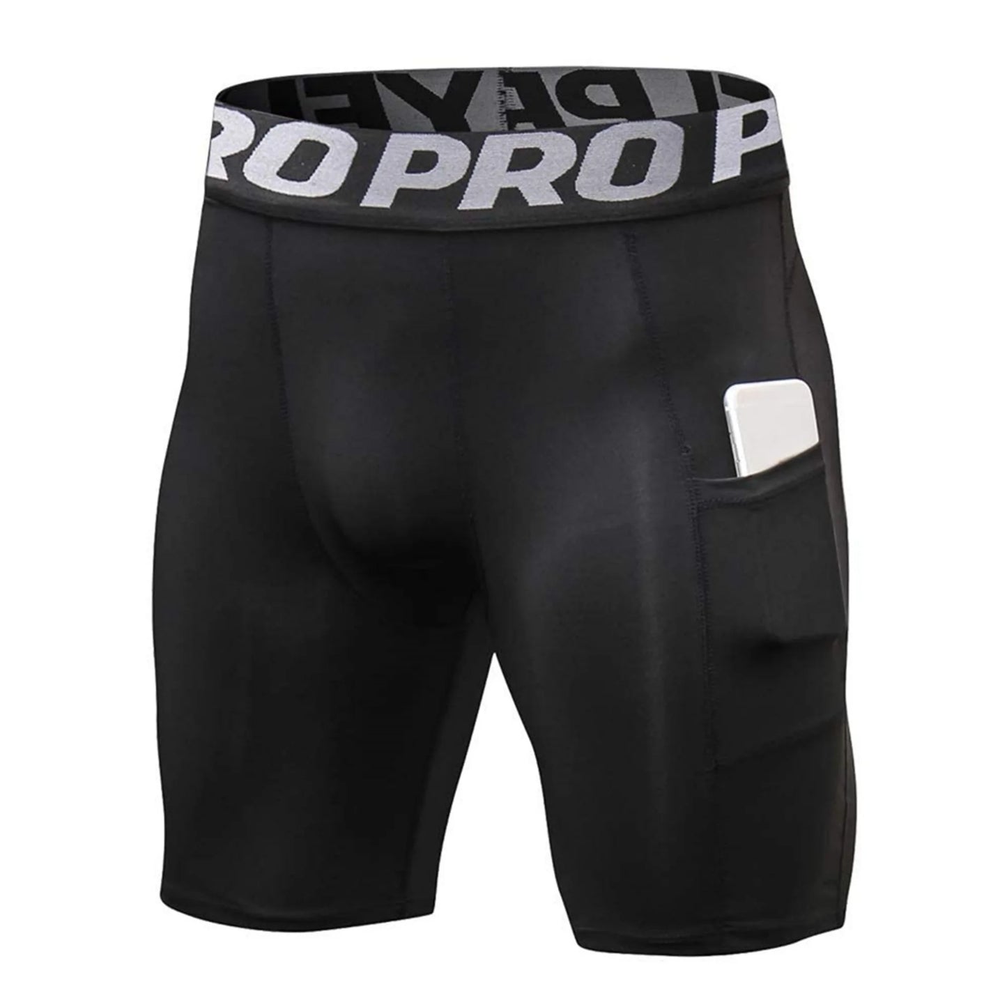 Compression Shorts Men with Pocket, Spandex Running Shorts Sport Athletic Workout Performance Underwear