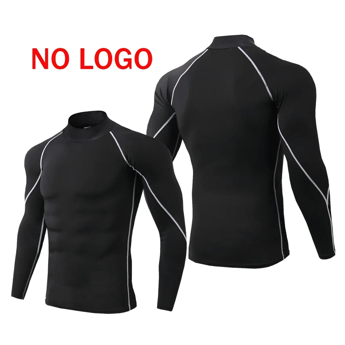 Mens Running T-shirts Compression Long Sleeve Sport Shirts Spider Printing Fitness Training Jogging Gym Quick Dry Tee