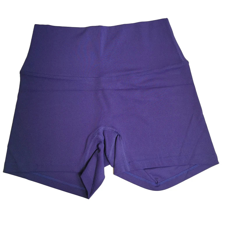 Yoga Shorts Solid Color Women Fitness Shorts High Waist Legging Bike Soft Fabric Proof Comprehensive Training Jog Sportswear