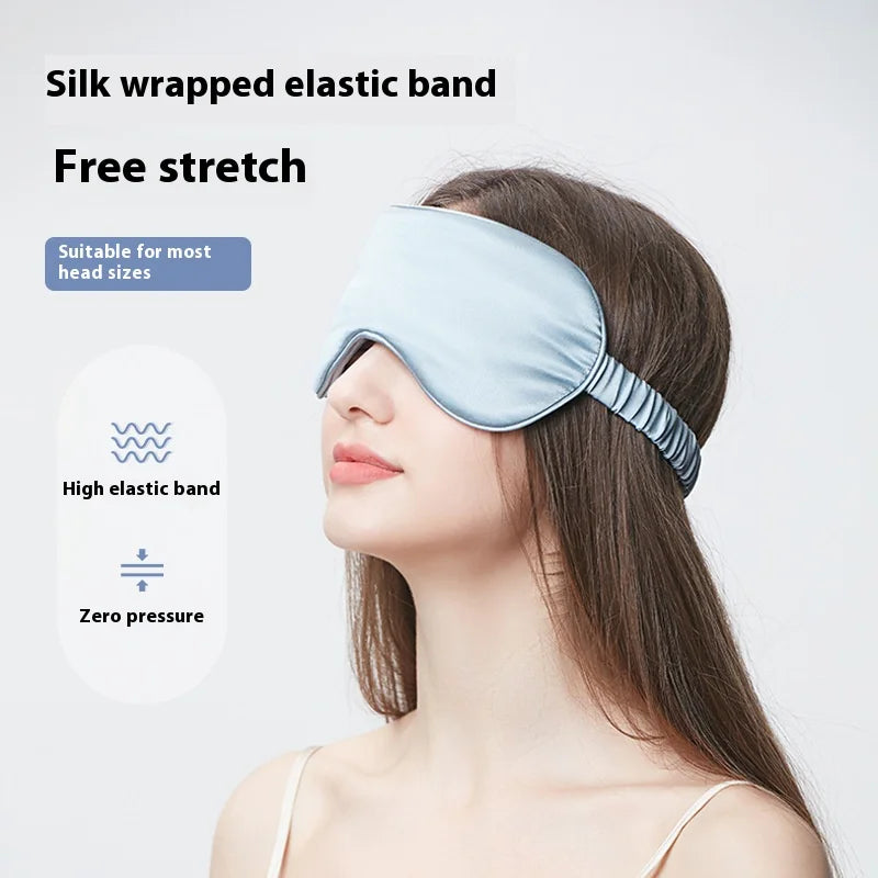 Portability Yoga Meditation Eye Mask Double Blackout Mulberry Silk Sleeping Comfort Fatigue Relief for Travelling and Resting