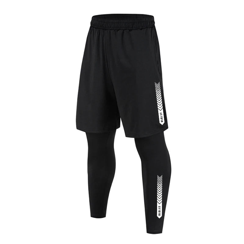 Men Training Athletic Pants Quick Dry Running Leggings Gym Workout Compression Pants