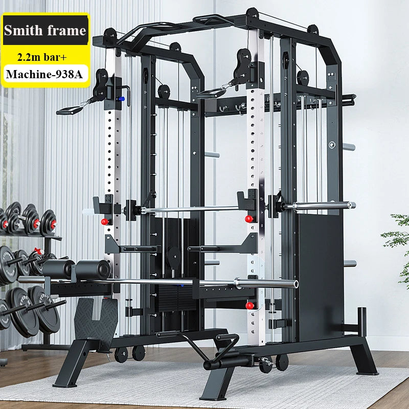 Multifunction Smith Machine Gymnasium Commercial Gantry Squat Frame Household Push Machine Smith Comprehensive Trainer