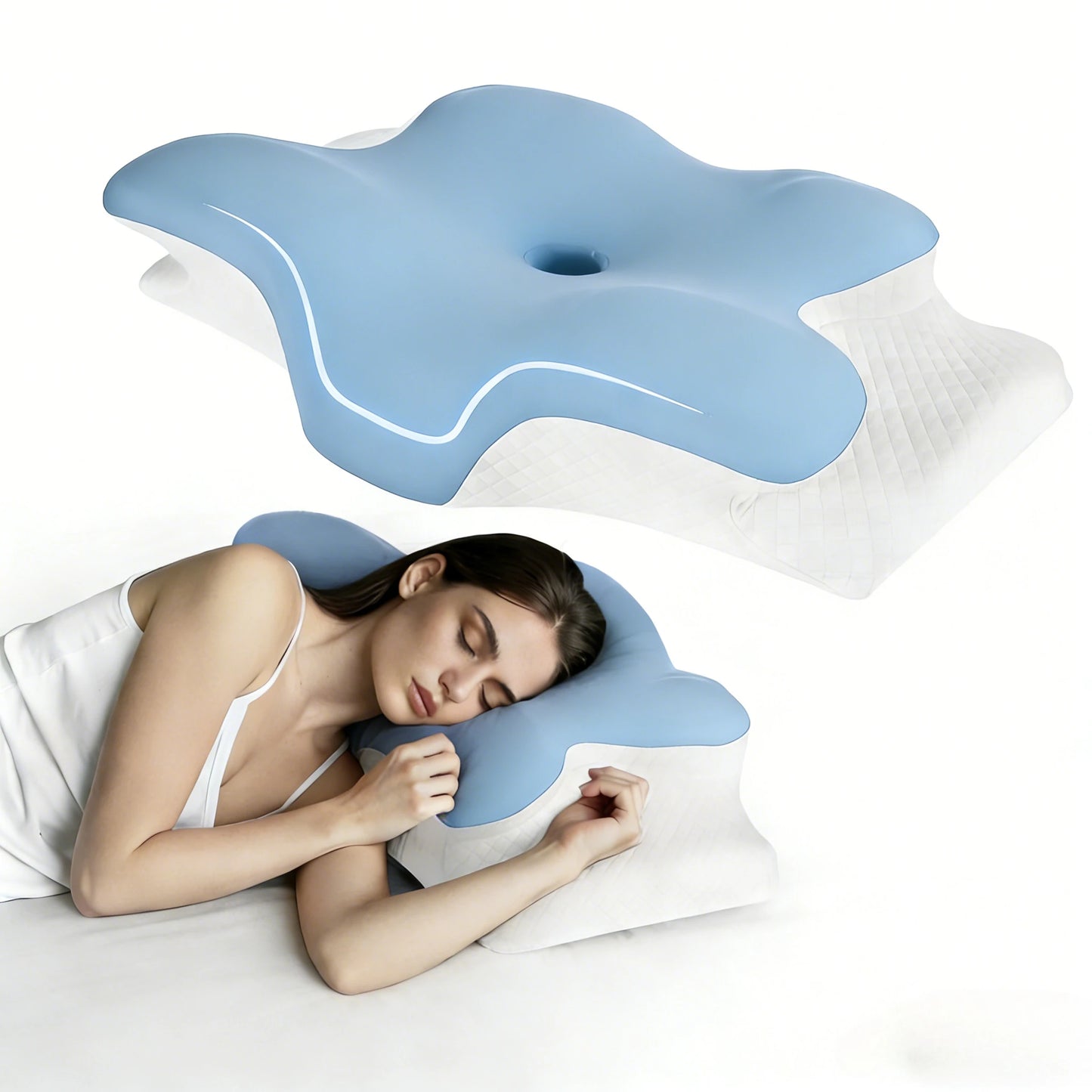 Memory Foam Cervical Pillow for Neck Pain Relief Ergonomic Orthopedic Neck Support Side Back Stomach Sleepers Ideal Gift
