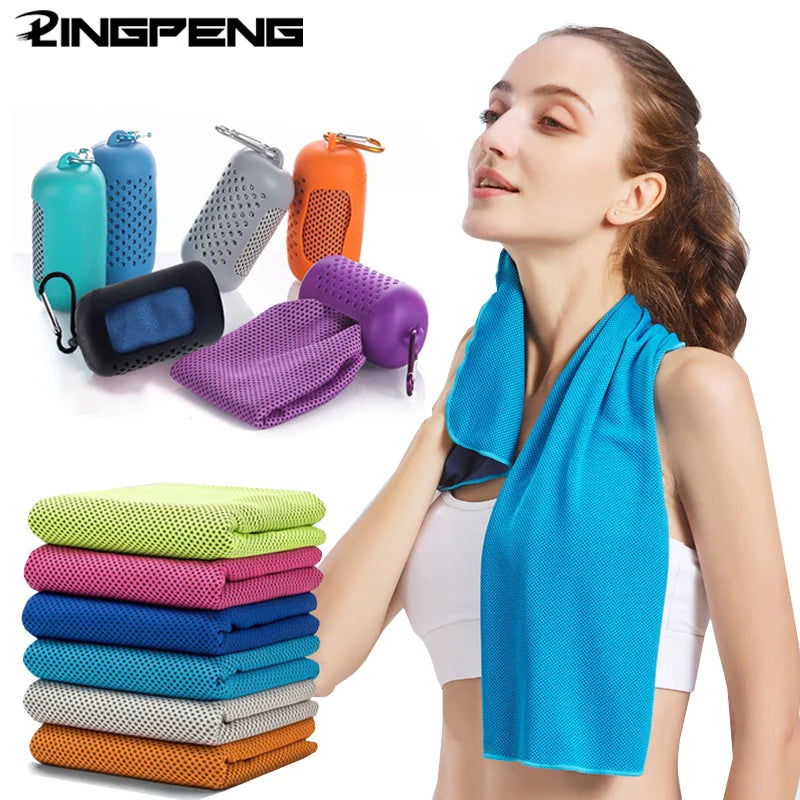 Outdoor Microfiber Quick Drying Sports Cooling Ice Towel Cold Sports Towel Fitness Cool Towel Camping