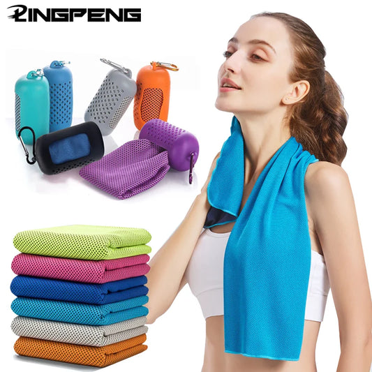 Outdoor Microfiber Quick Drying Sports Cooling Ice Towel Cold Sports Towel Fitness Cool Towel Camping