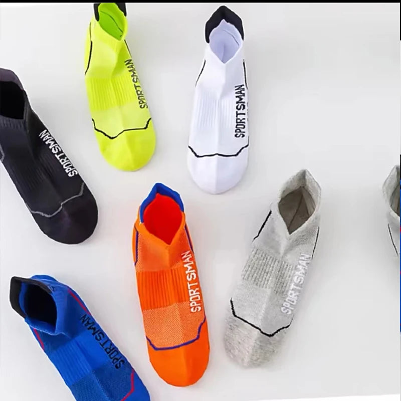 6 Pairs Socks Men's Short Socks Sweat Absorbent and Odorous Basketball Socks Running Sports Socks Breathable Mesh Men's Socks