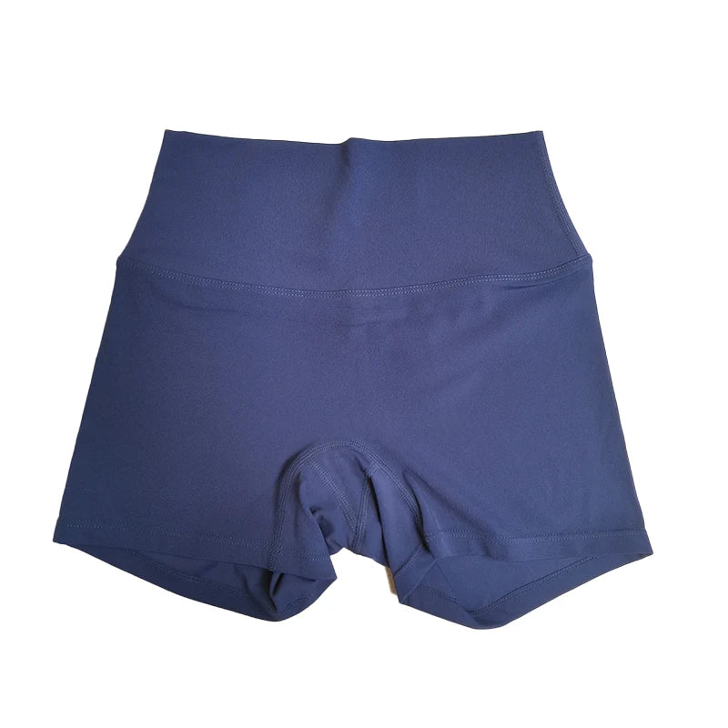 Yoga Shorts Solid Color Women Fitness Shorts High Waist Legging Bike Soft Fabric Proof Comprehensive Training Jog Sportswear