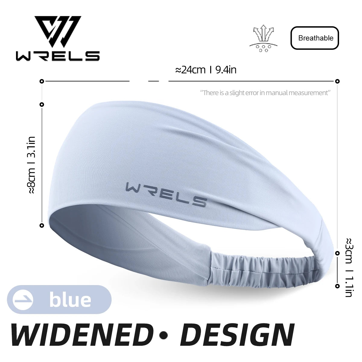 WRELS Sport Headband Running Fitness Sweatband Elastic Absorbent Sweat Jog Tennis Yoga Gym Head Band Hair Bandage Men Women