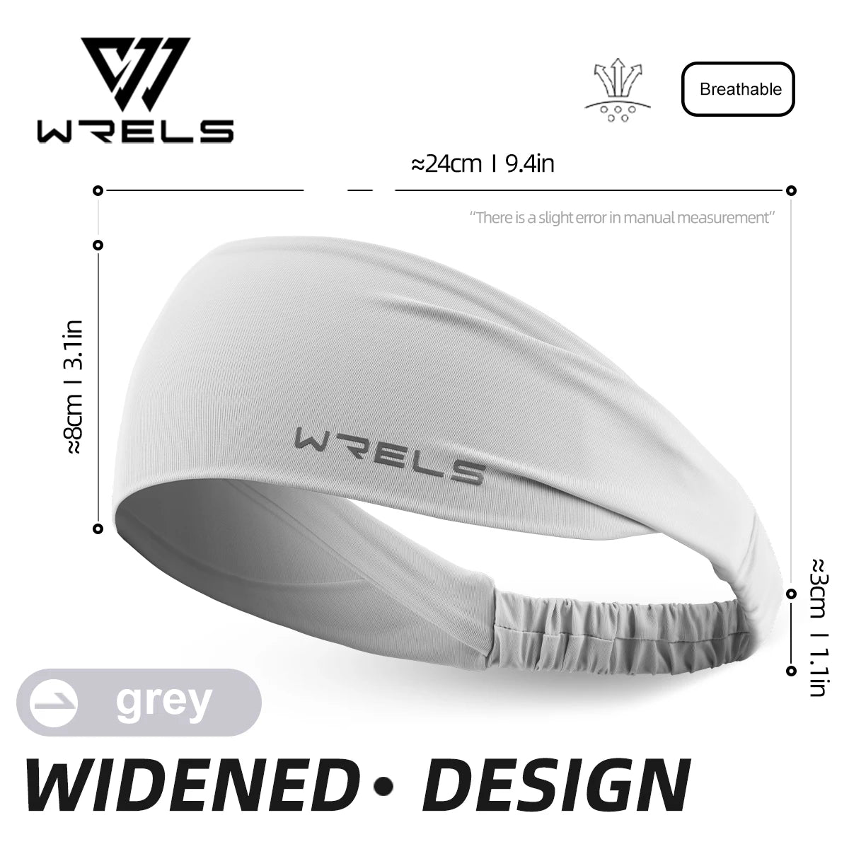 WRELS Sport Headband Running Fitness Sweatband Elastic Absorbent Sweat Jog Tennis Yoga Gym Head Band Hair Bandage Men Women