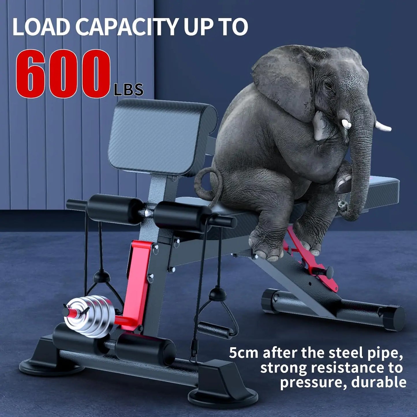 Adjustable Weight Bench Utility Workout Bench Foldable Incline Decline Benches for Home Gym Full Body Workout Load 600LBS