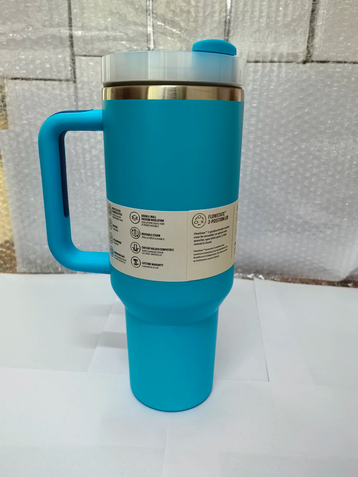 New 2nd generation 40oz handle cup double-layer stainless steel thermal insulation and cold insulation car cup Bingba cup,