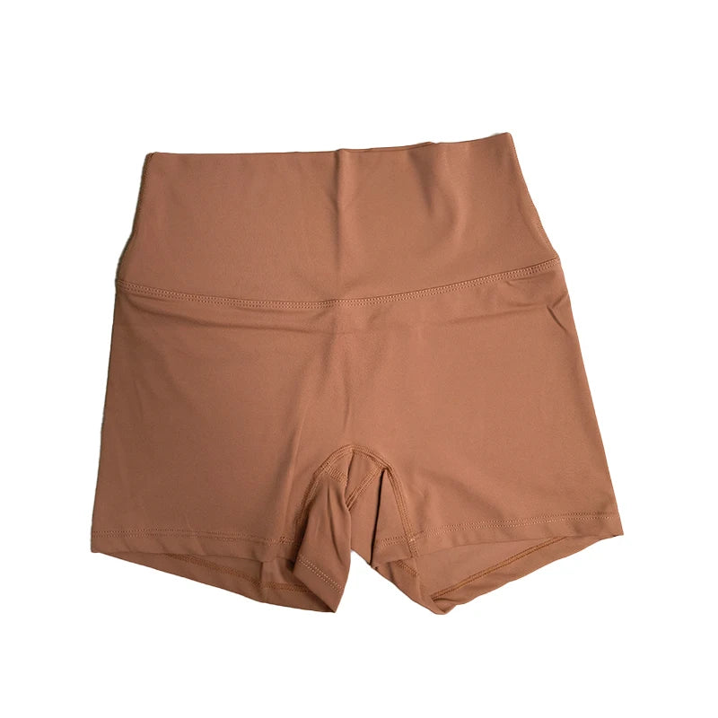 Yoga Shorts Solid Color Women Fitness Shorts High Waist Legging Bike Soft Fabric Proof Comprehensive Training Jog Sportswear